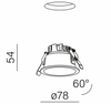 HOLLOW 8 lens move LED M927 34° wpuszczany czarny 38057-M927-FB-00-12 AQForm
