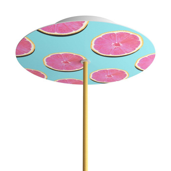 Duża okrągła podsufitka rozeta sufitowa Rose-One, średnica 200 mm, 1 otwór centralny i 4 otwory boczne  - PROMOCJA Creative cables BKROR201F-PROMO-KROR201F204