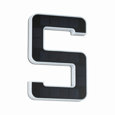 Oprawa elewacyjna SOLAR LED numer domu 5 3000K IP44 wymienny akumulator / czarna