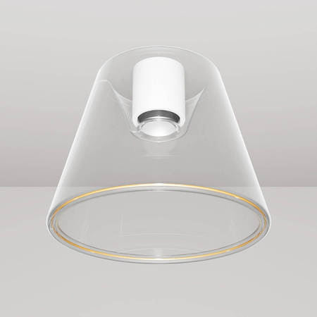 Plafoniera designerska z przezroczystą stożkową żarówką Ghost Creative cables BIP44-E27-1-L6-IP44-E27-1-B-L6