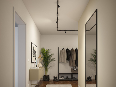 Oprawa na szynoprzewód LENSIA LED 6W 560lm IP20 3000K 48V DC  czarny matowy / aluminium PAULMANN PL95729