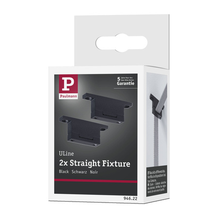 Uchwyt ścienny do taśm systemu Uline 2szt. IP20 czarny / aluminium PAULMANN PL94622