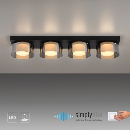 Lampa Sufitowa Czarny RIKA 003902-032206 Newgarden