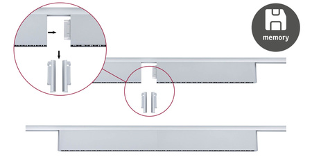 Oprawa na szynoprzewód URail ZELOS LED 3-STEP DIM 10W 1100lm IP20 4000K 230V chrom matowy / aluminium PAULMANN PL95718
