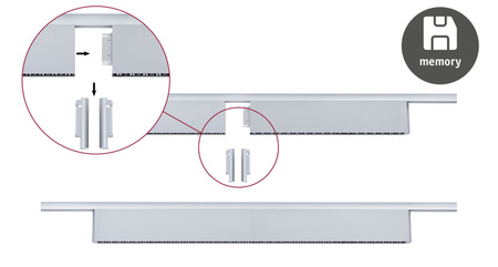 Oprawa na szynoprzewód URail ZELOS LED 3-STEP DIM 10W 1050lm IP20 3000K 230V chrom matowy / aluminium PAULMANN PL95717