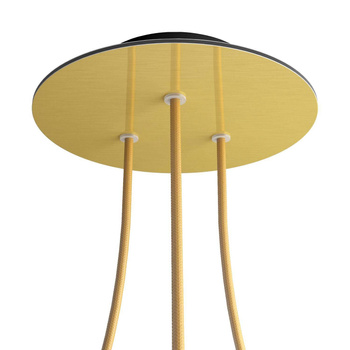 Duża okrągła podsufitka rozeta sufitowa Rose-One, średnica 200 mm, 2 otwory i 4 otwory boczne Creative cables BKROR203TF-KROVNR203TF107