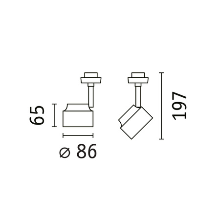 Reflektor na szynoprzewód URail PANE LED DIM 7,4W 680lm 4000K 230V biały RAL9003 / metal