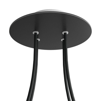 Duża okrągła podsufitka rozeta sufitowa Rose-One, średnica 200 mm, 4 otwory i 4 otwory boczne Creative cables BKROR204F-KROR204F103