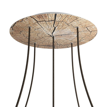 Duża okrągła podsufitka maskownica sufitowa XXL Rose-One, średnica 400 mm, 5 otworów i 4 otwory boczne - PROMOCJA Creative cables BKROR405PF-PROMO-KROR405PF304