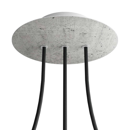 Duża okrągła podsufitka rozeta sufitowa Rose-One, średnica 200 mm, 2 otwory i 4 otwory boczne Creative cables BKROR203LF-KROR203LF106