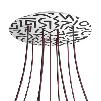 Duża okrągła podsufitka maskownica sufitowa XXL Rose-One, średnica 400 mm, 9 otworów i 4 otwory boczne - PROMOCJA Creative cables BKROR409XF-PROMO-KROR409XF202