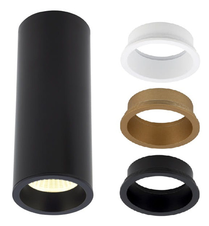 Maxlight Long C0154 Lampa Sufitowa/Plafon Okrągły Czarny