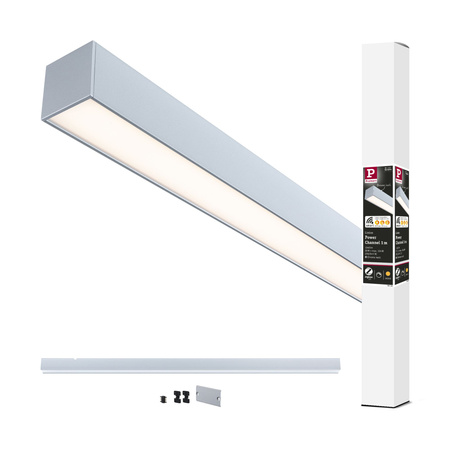 Oprawa liniowa systemu LINION LED SH ZIgbee17W 1m 3000K IP20 150VA 24V chrom matowy RAL 9006 / aluminium PAULMANN PL98182