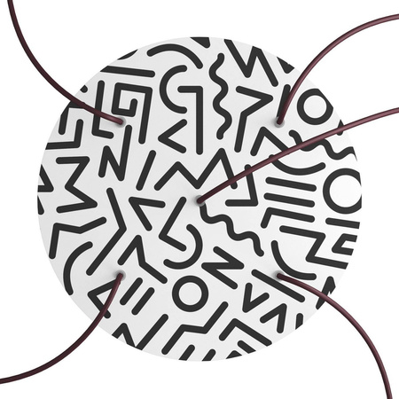 Duża okrągła podsufitka maskownica sufitowa XXL Rose-One, średnica 400 mm, 5 otworów i 4 otwory boczne - PROMOCJA Creative cables BKROR405PF-PROMO-KROR405PF202