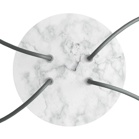 Duża okrągła podsufitka rozeta sufitowa Rose-One, średnica 200 mm, 4 otwory i 4 otwory boczne Creative cables BKROR204F-KROR204F105