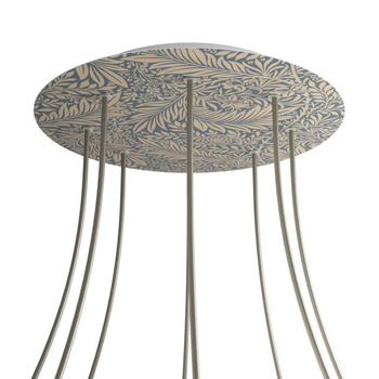 Duża okrągła podsufitka maskownica sufitowa XXL Rose-One, średnica 400 mm, 8 otworów i 4 otwory boczne - PROMOCJA Creative cables BKROR408F-PROMO-KROR408F302