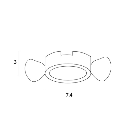 Maxlight h190.02 oprawa wpustowa spilio, do skompletowania z modułem hm190 i trafo ht190
