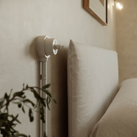 Zestaw przełączników / włączników z nakrętką motylkową i podstawą do Creative-Tubes w białej porcelanie Creative cables BKP079FBIA-KP0791FBIABIA