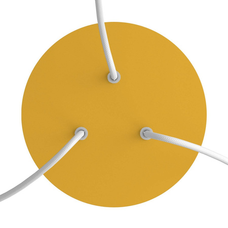 Duża okrągła podsufitka rozeta sufitowa Rose-One, średnica 200 mm, 2 otwory i 4 otwory boczne Creative cables BKROR203TF-KROR203TF113