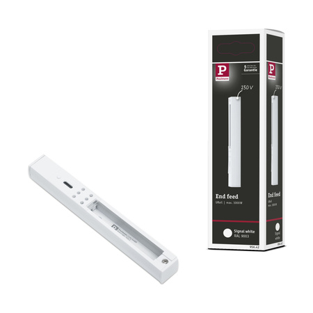 Zasilanie końcowe systemu URail max.1000W 230V biały RAL9003 / tworzywo sztuczne PAULMANN PL95642