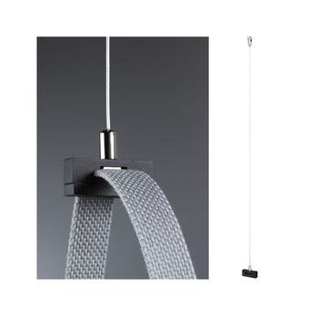 Zawiesie linkowe do taśm systemu ULine max.200cm czarny / tworzywo sztuczne PAULMANN PL94626