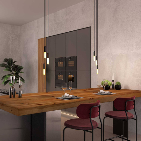 Made in Itala lampa wisząca z 3 ramionami z P-Light i podsufitką Rose-One 200 mm Creative cables B-SPM3MDR-1-SPM3R20103E14VNRM04