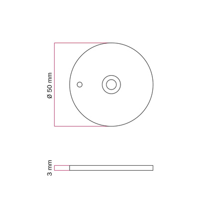 Duża okrągła podsufitka rozeta sufitowa Rose-One, średnica 200 mm, 2 otwory i 4 otwory boczne Creative cables BKROR203LF-KROR203LF102
