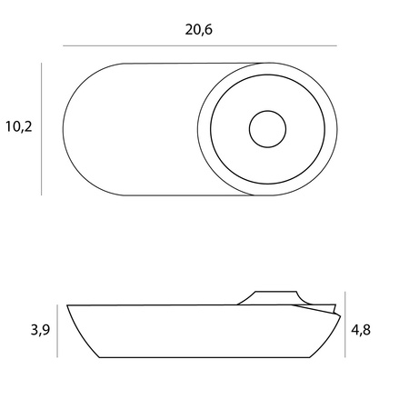 Maxlight c0268 lampa sufitowa vector 10w czarna
