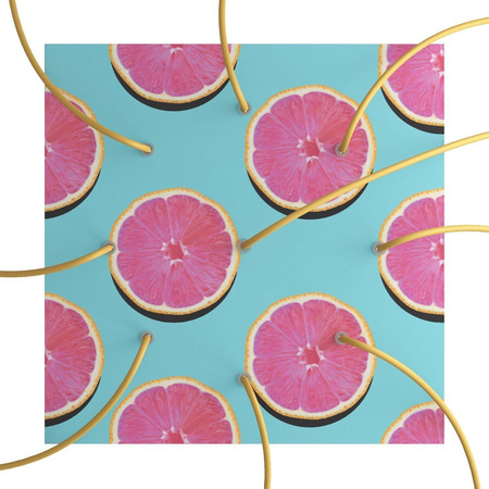 Kwadratowa podsufitka maskownica sufitowa XXL Rose-One, 400 mm, 9 otworów i 4 otwory boczne- PROMOCJA Creative cables BKROQ409EF-PROMO-KROQ409EF204