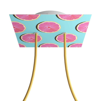 Duża okrągła podsufitka rozeta sufitowa Rose-One, średnica 200mm, 2 otwory i 4 otwory boczne  - PROMOCJA Creative cables BKROQ202F-PROMO-KROQ202F204