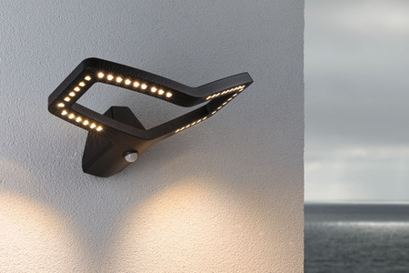 Oprawa elewacyjna ALARA LED 10W 450lm 3000K czujnik ruchu i zmierzchu IP44 230V antracyt / aluminium