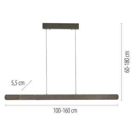 Lampa Wisząca Ciemnometalowy-brązowy ADRIANA ROUND 003902-032159 Newgarden