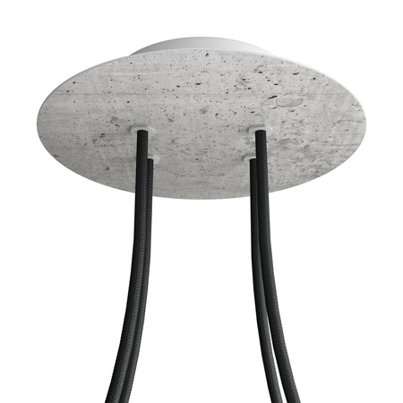 Duża okrągła podsufitka rozeta sufitowa Rose-One, średnica 200 mm, 4 otwory i 4 otwory boczne Creative cables BKROR204F-KROR204F106