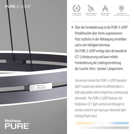 Lampa Wisząca Szary PURE E-LOOP 003902-031684 Newgarden