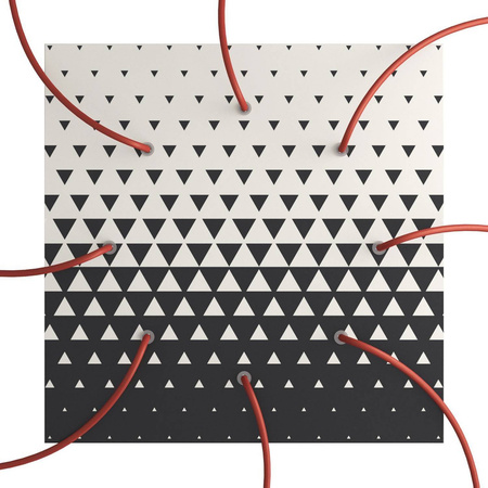 Kwadratowa podsufitka maskownica sufitowa XXL Rose-One, 400 mm, 8 otworów i 4 otwory boczne- PROMOCJA Creative cables BKROQ408F-PROMO-KROQ408F205