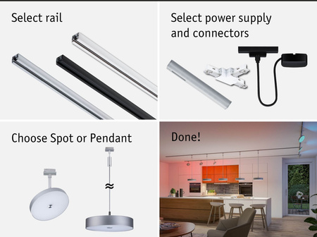 URail ZB Pendel Hildor RGBW 10W Chr m PAULMANN PL95679