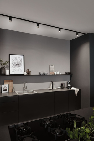 Reflektor na szynoprzewód URail TUBE GU10 max.10W 230V czarny matowy / chrom