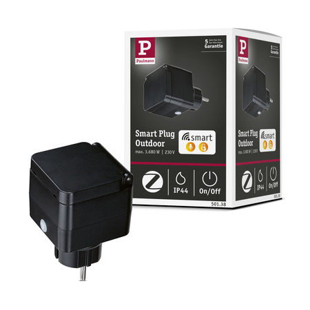 Adapter SH Zigbee Smart Plug IP44 czarny / tworzywo sztuczne