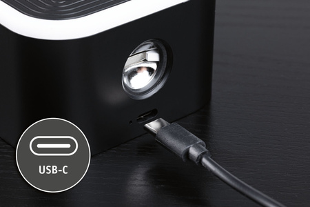 Lampka stołowa VARIA LED 3W DIM USB-C 2700K-6500K magnes klips 250/60lm 5V czarny / metal PAULMANN PL71171