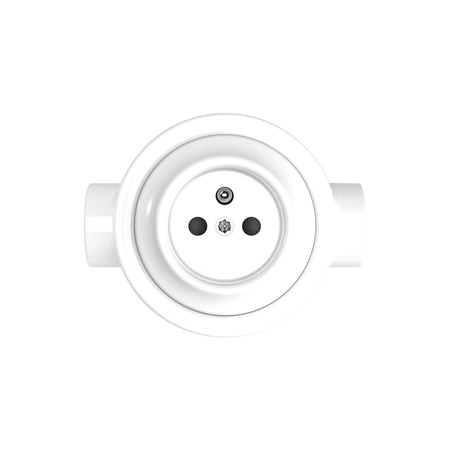 Zestaw uchwytów ściennych w stylu francuskim i podstawa do Creative-Tubes z porcelany Creative cables BKPFRAF-KPFRA2FILBIA