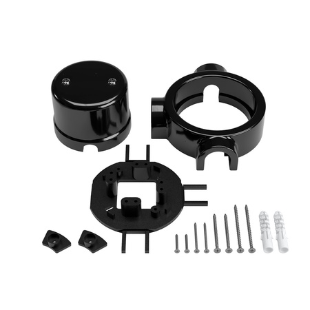 Duża okrągła podsufitka rozeta sufitowa Rose-One, średnica 200 mm, 2 otwory i 4 otwory boczne Creative cables BKROR203TF-KROR203TF110