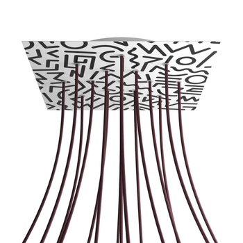 Kwadratowa podsufitka maskownica sufitowa XXL Rose-One, 400 mm, 15 otworów i 4 otwory boczne- PROMOCJA Creative cables BKROQ4015F-PROMO-KROQ4015F202