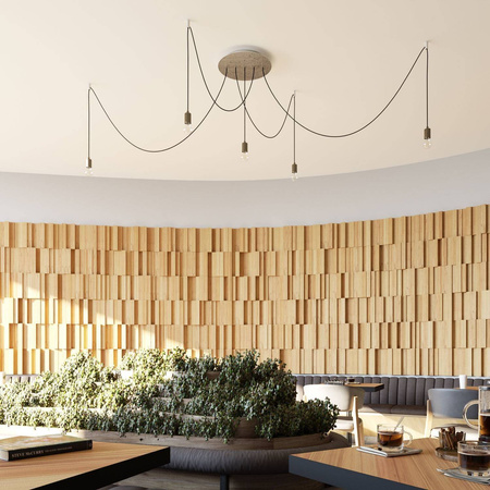 Duża okrągła podsufitka maskownica sufitowa XXL Rose-One, średnica 400 mm, 5 otworów w linii i 4 otwory boczne - PROMOCJA Creative cables BKROR405LF-PROMO-KROR405LF304