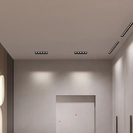  Oprawa Liniowa  ZANO RUCHOMY CZARNA Wpuszczana LED DALI 17CM-10W - ULDL315 DALI