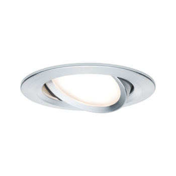 Oprawa do wbudowania NOVA COIN LED wychylna 6W 470lm 84mm 2700K IP23 230V aluminium PAULMANN PL93450