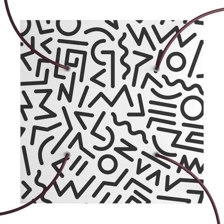 Kwadratowa podsufitka maskownica sufitowa XXL Rose-One, 400 mm, 4 otwory i 4 otwory boczne- PROMOCJA Creative cables BKROQ404F-PROMO-KROQ404F202