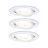 Oprawa do wbudowania NOVA LED DIM wychylna zestaw  GU10 6.5W 460lm 84mm 2700K IP23 230V biały mat PAULMANN PL93467