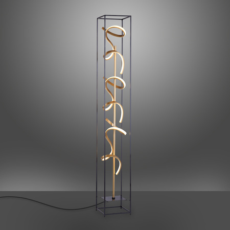 Lampa Podłogowa Czarny/złoty SELINA 003902-032187 Newgarden