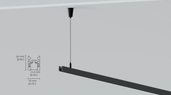Szynoprzewód magnetyczny MICRO11 CORE11 zwieszana – minimalistyczny system oświetlenia DALI-2