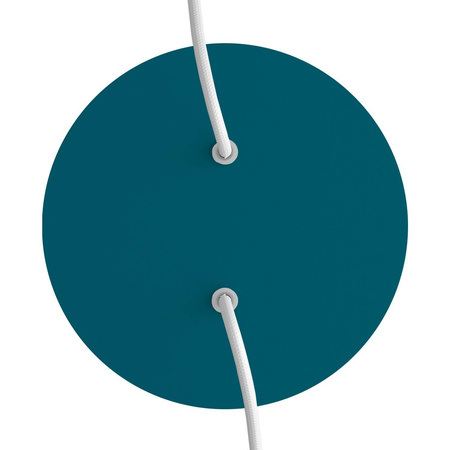 Duża okrągła podsufitka rozeta sufitowa Rose-One, średnica 200 mm, 2 otwory centralne i 4 otwory boczne Creative cables BKROR202F-KROVNR202F115